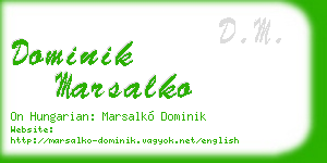 dominik marsalko business card