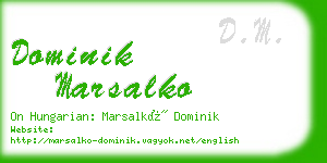 dominik marsalko business card